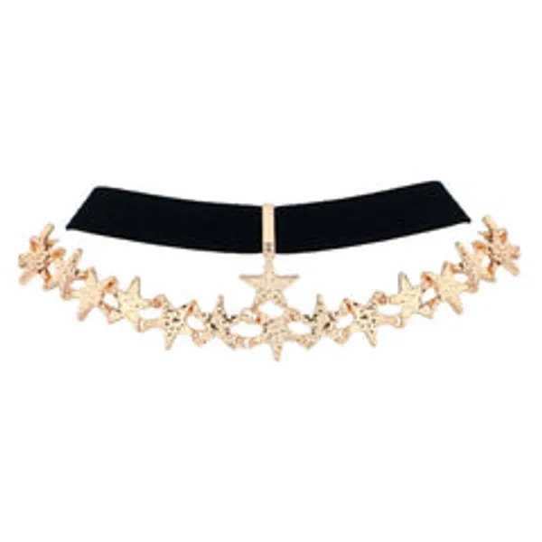 Kaamastra_Double_Layer_Gothic_Choker_Necklace_Jewelry_In_Gold_For_Women