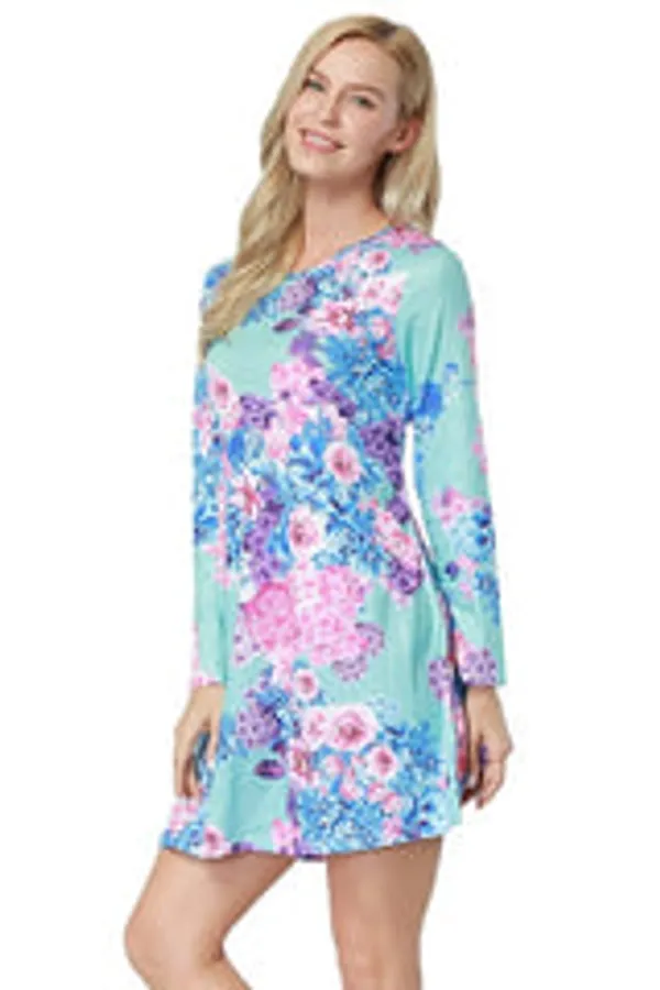 Kaamastra_Floral_Print_Pattern_Mini_Length_Dress