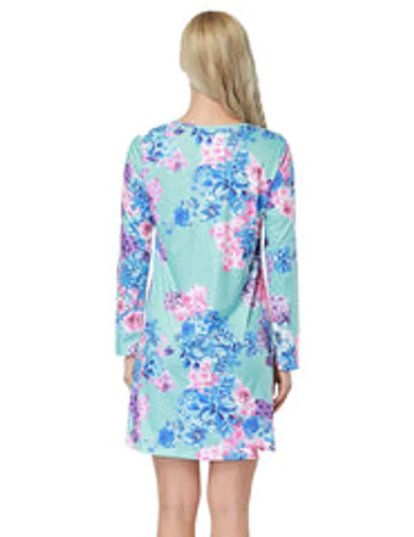 Kaamastra_Floral_Print_Pattern_Mini_Length_Dress