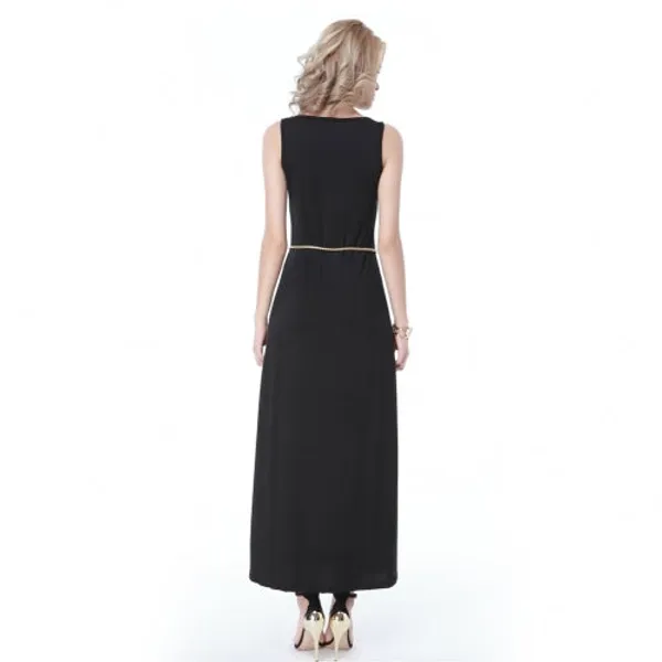 Kaamastra_Sexy_Slit_Sashes_Maxi_Dress