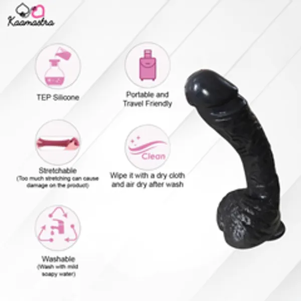 Kaamastra_S_Black_Realistic_Dildo_With_Suction_Cup