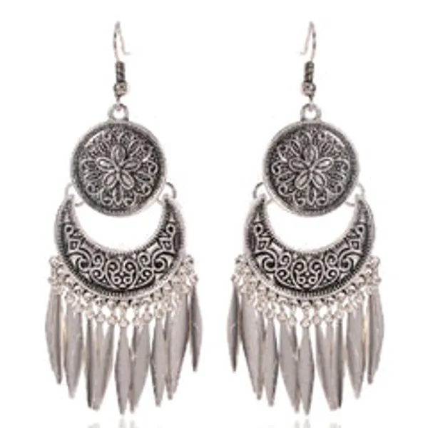 Kaamastra_Boho_Dangle_Drop_Earrings_Gypsy_Ethnic_Tribal_Jewellery_Silver