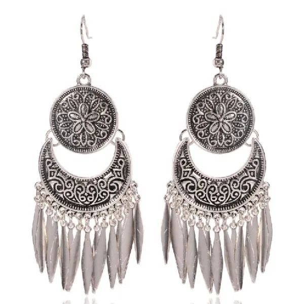 Kaamastra_Boho_Dangle_Drop_Earrings_Gypsy_Ethnic_Tribal_Jewellery_Silver