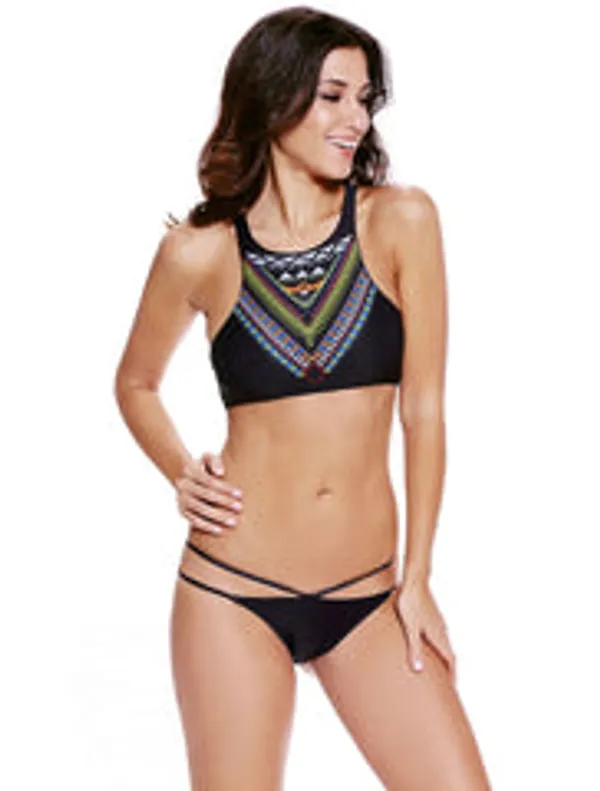 Kaamastra_Black_Boho_Print_Bikini_Set_For_Women