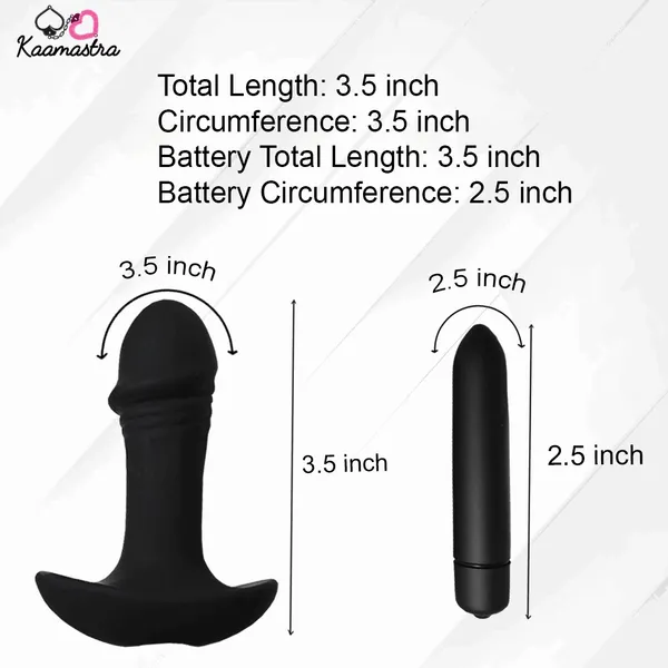 Kaamastra_S_Vibrating_Anal_Plug_Black