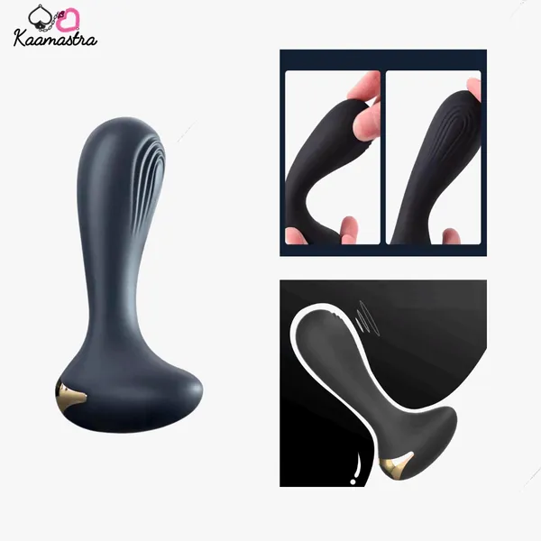 Kaamastra_Black_Silicone_Unisex_Vibrating_Anal_Plug