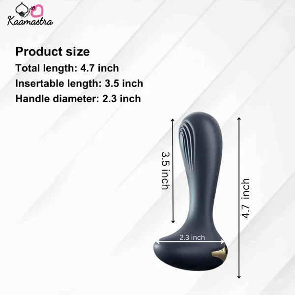 Kaamastra_Black_Silicone_Unisex_Vibrating_Anal_Plug