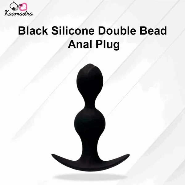 Kaamastra_Black_Silicone_Double_Bead_Anal_Plug