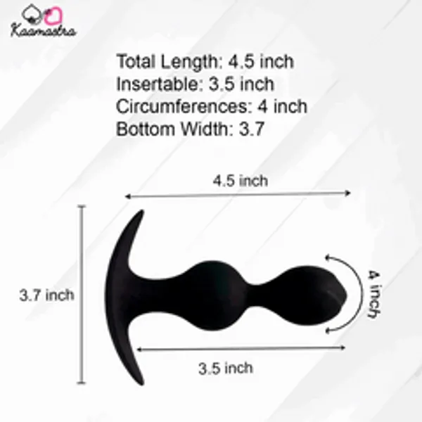 Kaamastra_Black_Silicone_Double_Bead_Anal_Plug