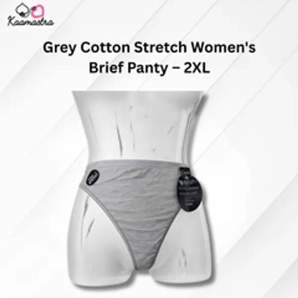 Kaamastra_S_Grey_Cotton_Stretch_Women_S_Brief_Panty_2xl