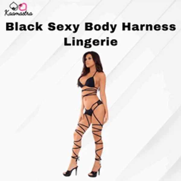 Kaamastra_Black_Sexy_Body_Harness_Lingerie
