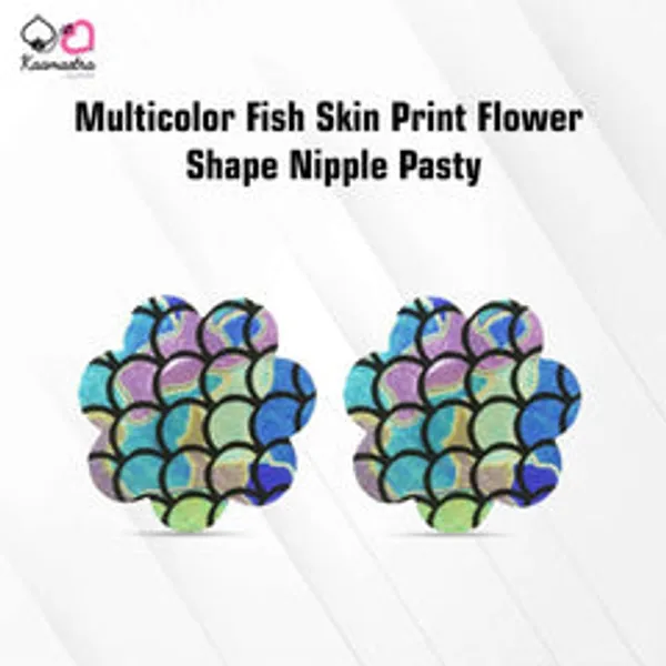 Kaamastra_Multicolor_Fish_Skin_Print_Flower_Shape_Nipple_Pasty