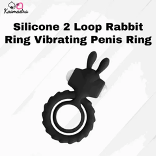 Kaamastra_Silicone_2_Loop_Rabbit_Ring_Vibrating_Penis_Ring