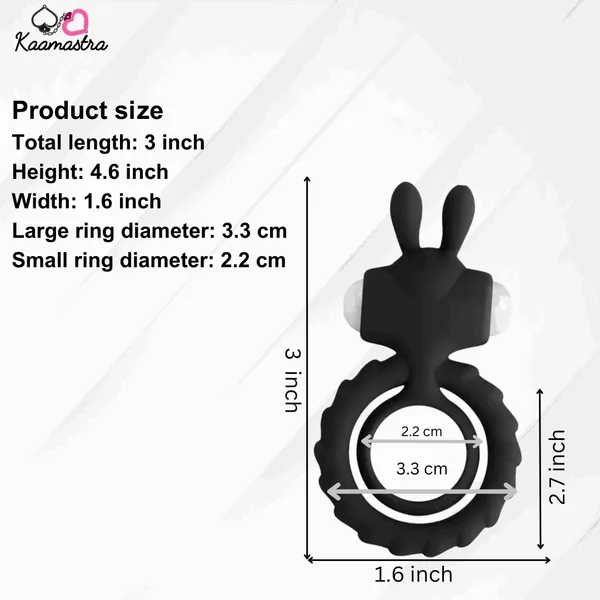 Kaamastra_Silicone_2_Loop_Rabbit_Ring_Vibrating_Penis_Ring