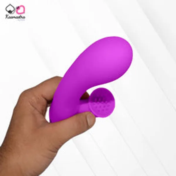 Kaamastra_Pink_Silicone_30_Functions_Vibrator_With_Clit_Stimulator