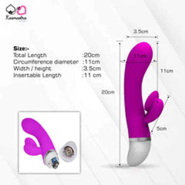 Kaamastra_Pink_Silicone_30_Functions_Vibrator_With_Clit_Stimulator