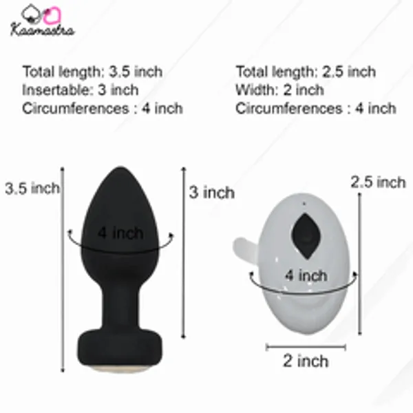 Kaamastra_Black_Remote_Control_Vibrating_Butt_Plug