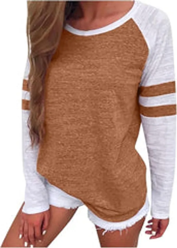 Kaamastra_Brown_And_White_Full_Sleeve_Women_S_T_Shirt