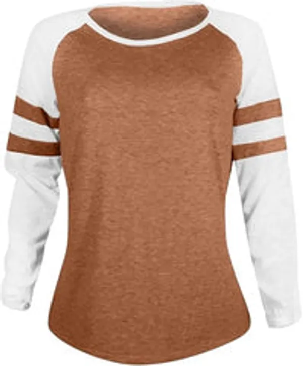 Kaamastra_Brown_And_White_Full_Sleeve_Women_S_T_Shirt