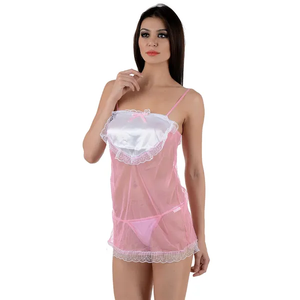 Kaamastra_Women_See_Through_Pink_Sleepwear_Babydoll