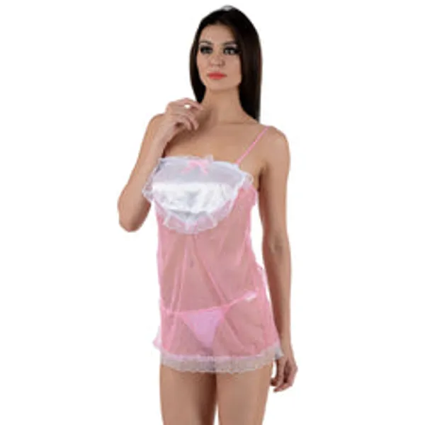 Kaamastra_Women_See_Through_Pink_Sleepwear_Babydoll