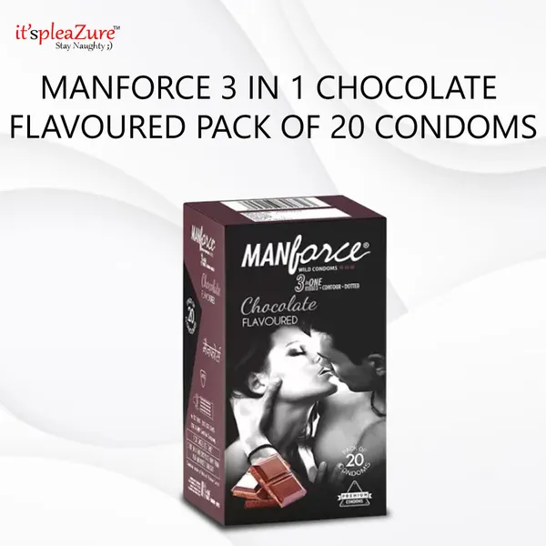 Manforce_3_In_1_Chocolate_Flavoured_Pack_Of_20_Condoms