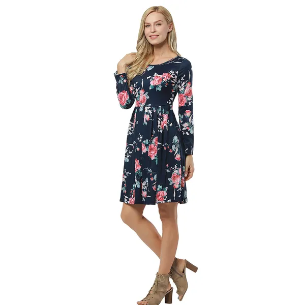 Kaamastra_Long_Sleeves_O_Neck_Fashion_Autumn_Winter_Dress