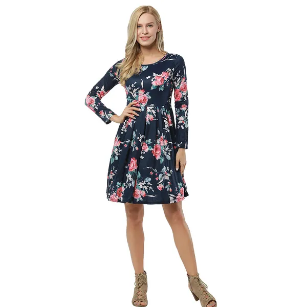 Kaamastra_Long_Sleeves_O_Neck_Fashion_Autumn_Winter_Dress