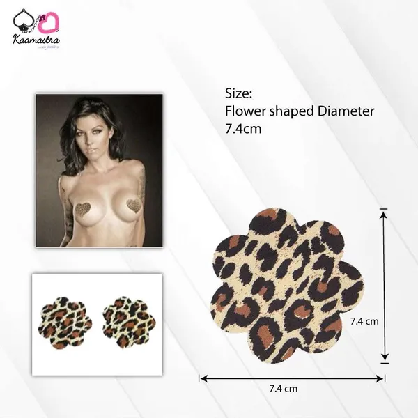 Kaamastra_Leopard_Print_Flower_Shape_Nipple_Pasty