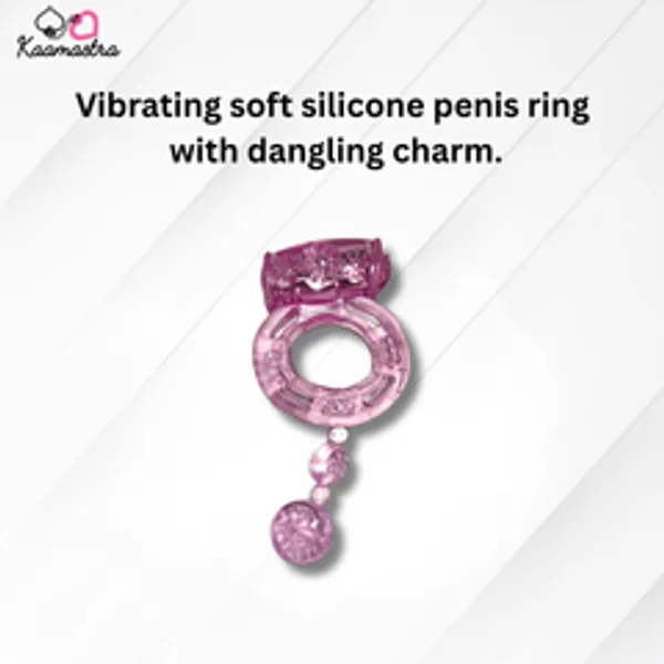 Kaamastra_Soft_Silicone_Baby_Pink_Penis_Ring_With_Dangling_Charm