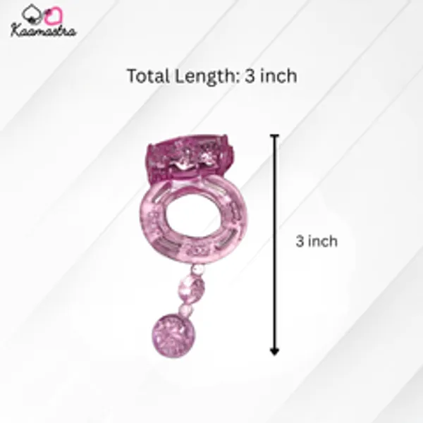 Kaamastra_Soft_Silicone_Baby_Pink_Penis_Ring_With_Dangling_Charm