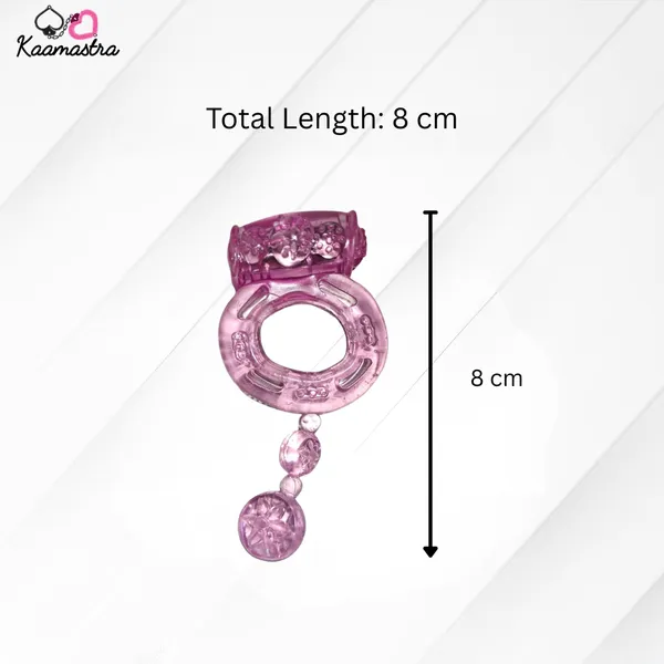 Kaamastra_Soft_Silicone_Baby_Pink_Penis_Ring_With_Dangling_Charm