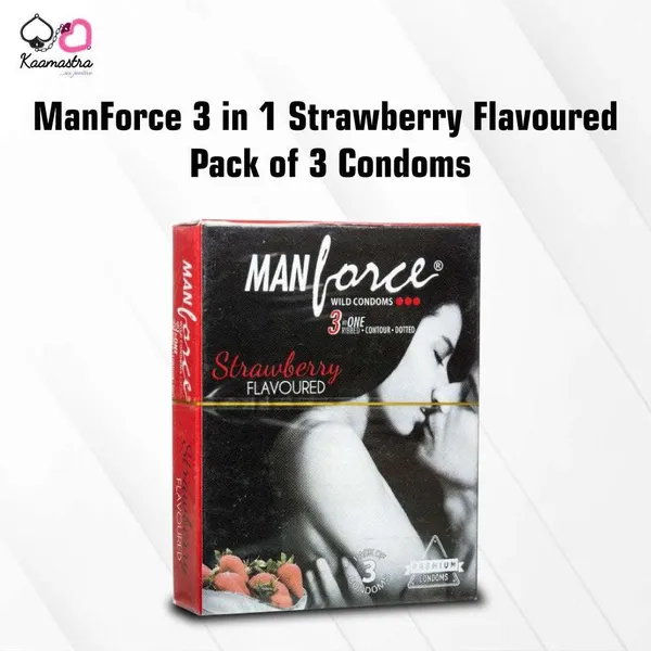 Manforce_3_In_1_Strawberry_Pack_Of_3_Condoms