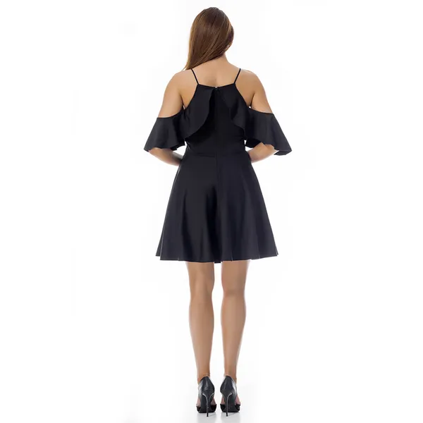 Kaamastra_Black_Sexy_Nighty_Shoulder_Skater_Hot_Bodycon_Dress