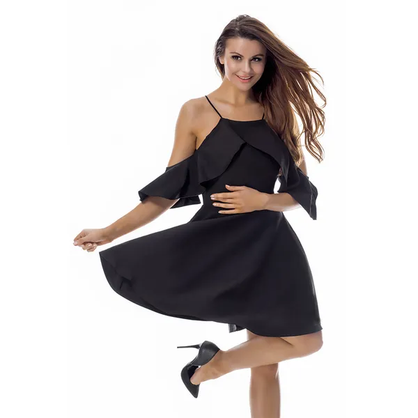 Kaamastra_Black_Sexy_Nighty_Shoulder_Skater_Hot_Bodycon_Dress