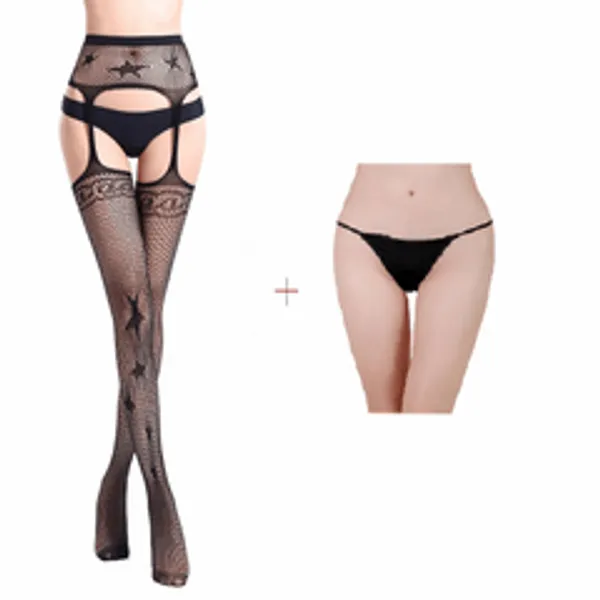 Kaamastra_Black_Suspender_Pantyhose_Stockings_With_Thong_6061