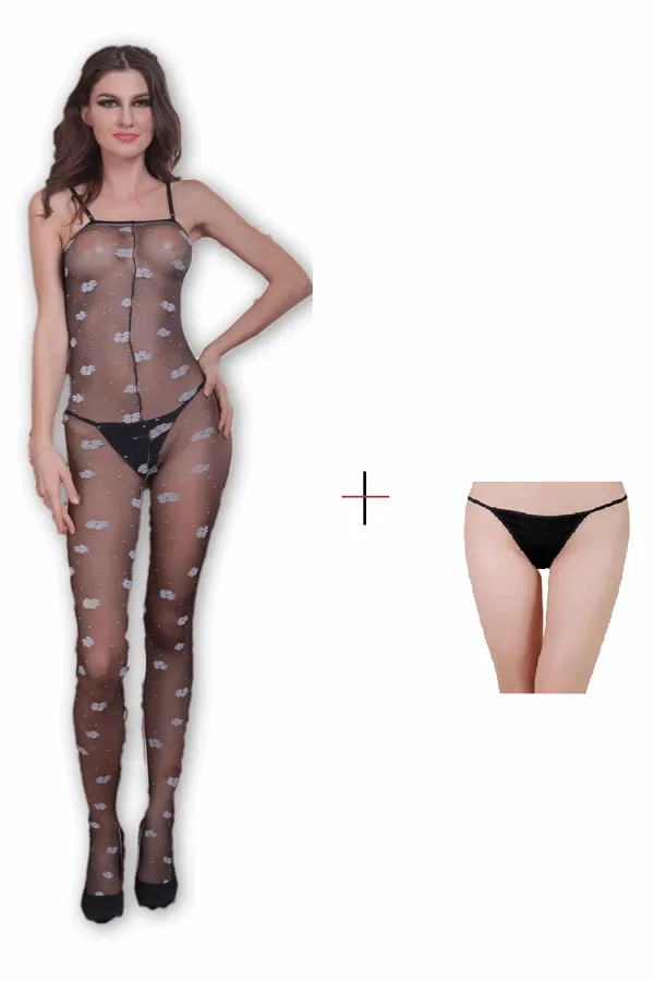 Kaamastra_Hollow_Printed_Bodystockings_Free_Thong