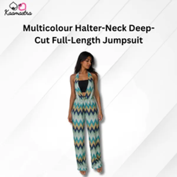 Kaamastra_S_Multicolour_Halter_Neck_Deep_Cut_Full_Length_Jumpsuit
