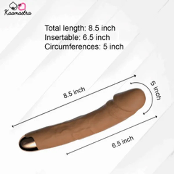 Kaamastra_S_Brown_Silicone_Realistic_Dildo_Vibrator