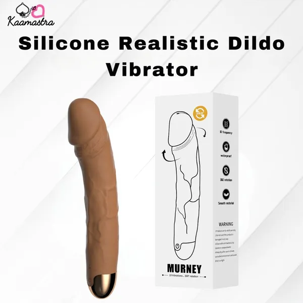 Kaamastra_S_Brown_Silicone_Realistic_Dildo_Vibrator