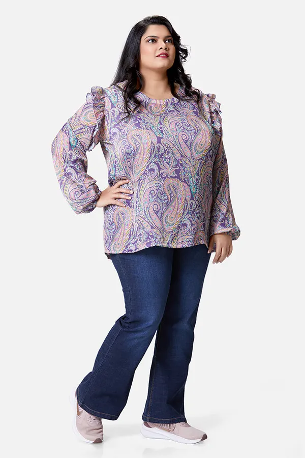 Purple_Satin_Paisley_Full_Sleeve_Top_For_Women