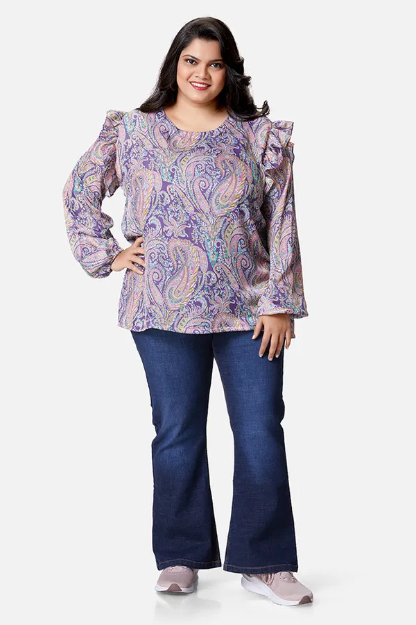 Purple_Satin_Paisley_Full_Sleeve_Top_For_Women