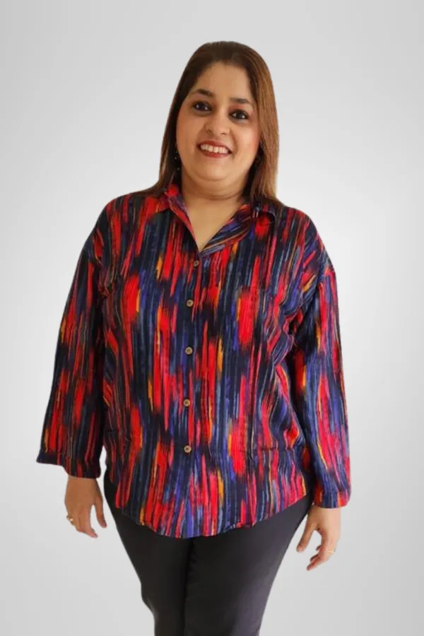 Red_Black_Rayon_Striped_Full_Sleeve_Shirt_For_Women