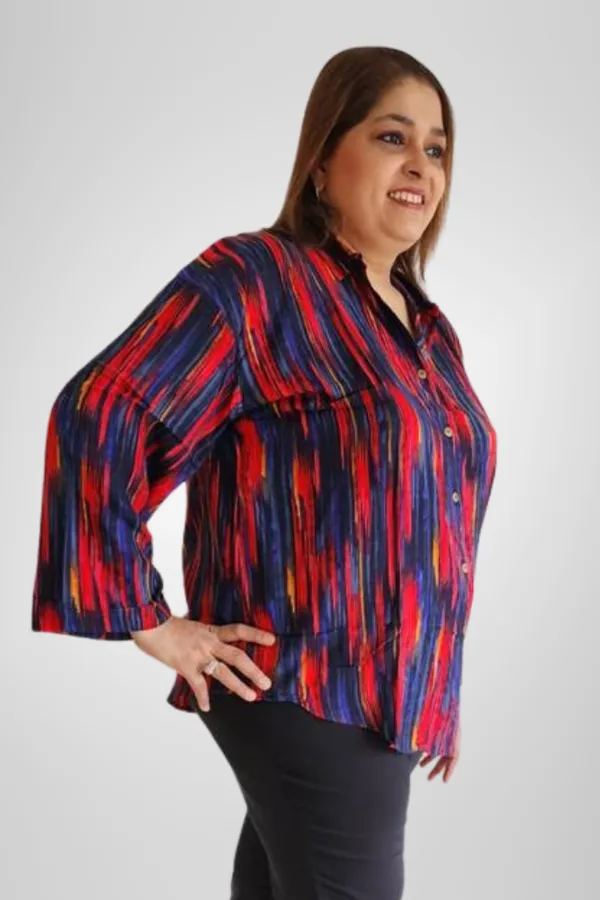 Red_Black_Rayon_Striped_Full_Sleeve_Shirt_For_Women