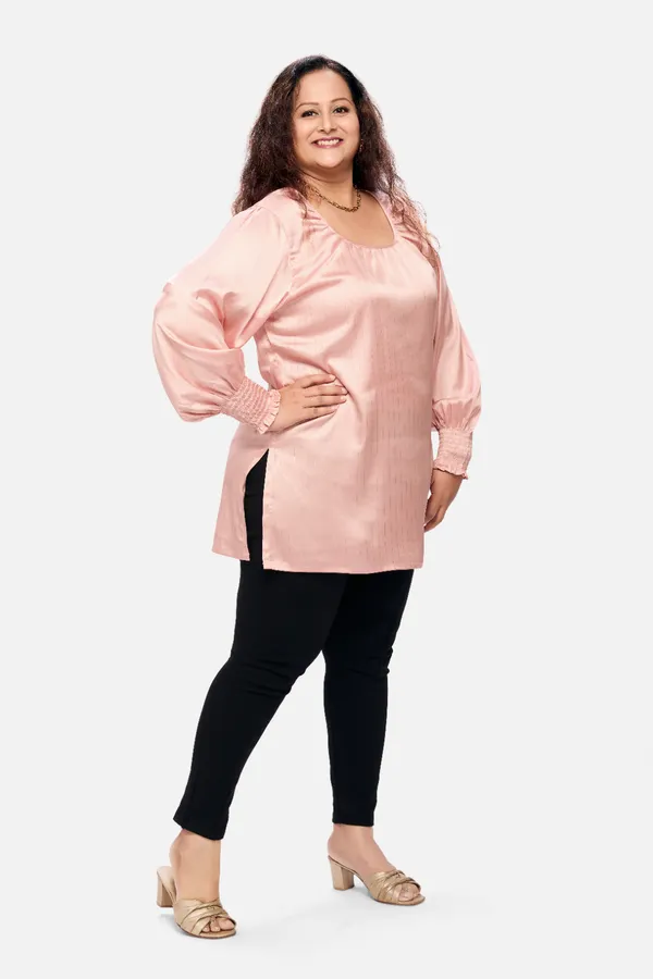 Light_Pink_Satin_Relaxed_Fit_Top_For_Women