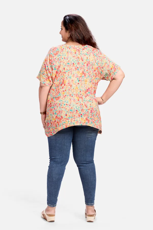 Pink_Rayon_Side_Knot_Top_For_Women