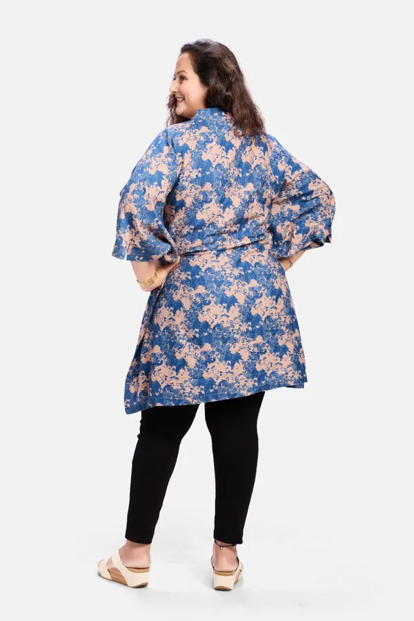 Pink_Blue_Rayon_Kaftan_Long_Short_Hem_Top_For_Women