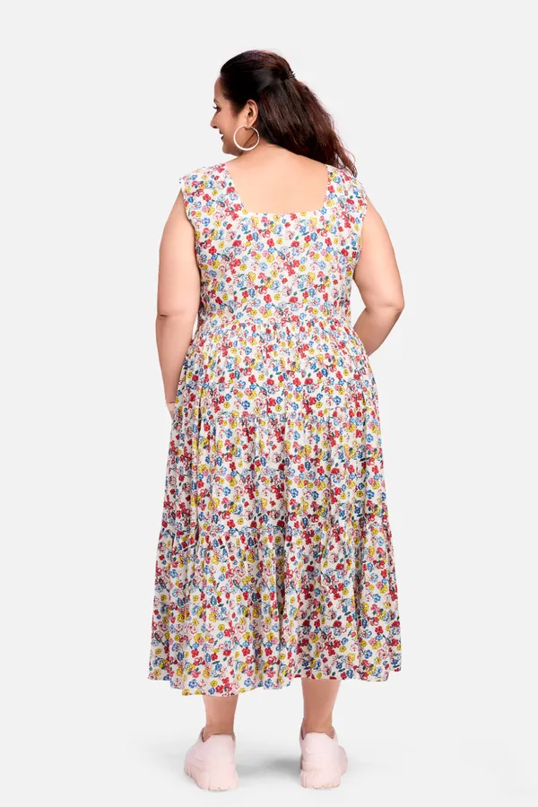 Multicolour_Rayon_Floral_Tiered_Sleeveless_Dress_For_Women