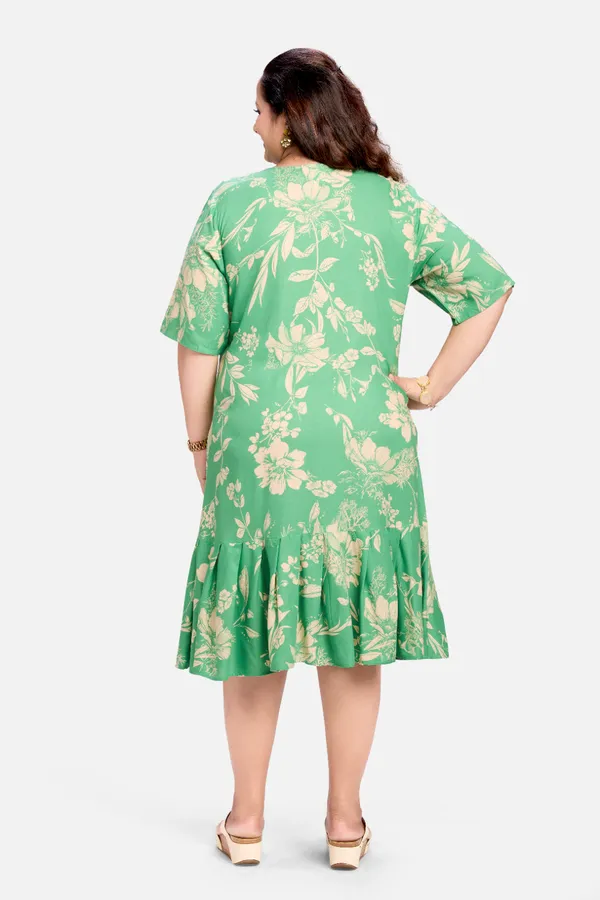 Green_Rayon_Floral_Print_Dress_For_Women