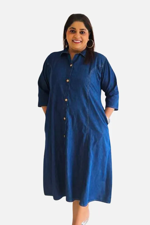 Blue_Denim_Sleeveless_A-Line_Shirt_Dress_For_Women